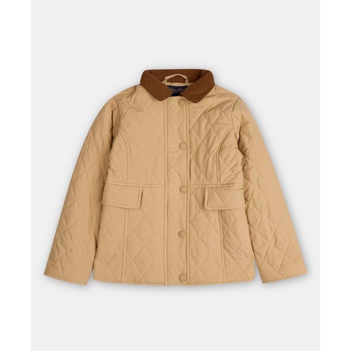브룩스브라더스 Girls Quilted Riding Jacket with Contrast Collar