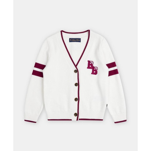 브룩스브라더스 Girls Cotton Jacquard Varsity Cardigan