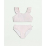 Girls Two Piece Ruffle Strap Bathing Suit