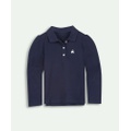 Girls Cotton Long Sleeve Pique Polo Shirt