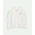 Girls Cotton Long Sleeve Pique Polo Shirt