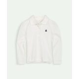 Girls Cotton Long Sleeve Pique Polo Shirt