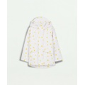 Girls Flower Print Hooded Rain Coat