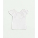 Girls Sleeveless Ruffle-Neck Top