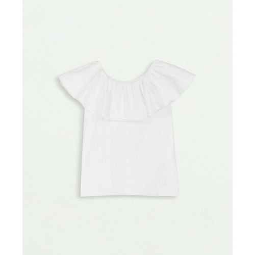 브룩스브라더스 Girls Sleeveless Ruffle-Neck Top