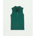 Girls Sleeveless Pique Polo Shirt