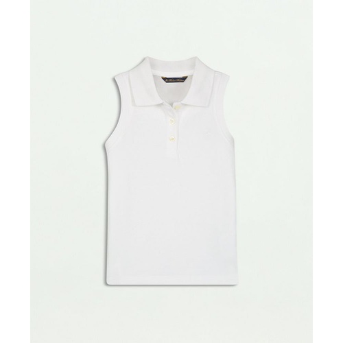 브룩스브라더스 Girls Sleeveless Pique Polo Shirt