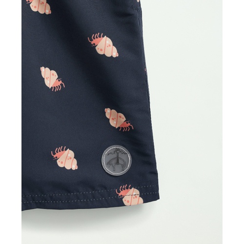 브룩스브라더스 Boys Crab Print Swim Trunks