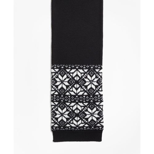 브룩스브라더스 Boys Wool Blend Snowflake Fair Isle Scarf