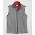 Diamond-Quilted Zip Vest in Cotton Blend