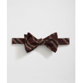 Silk-Cotton Mogador Frame Stripe Bow Tie