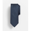 Silk Herringbone Mini Dot Tie