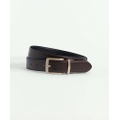 Cuttable Reversible Leather Belt With Changeable Gold-Tone & Silver-Tone Buckles