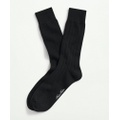 Cotton Blend Ribbed Crew Socks