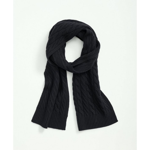 브룩스브라더스 Merino Wool and Cashmere Blend Cable Knit Scarf