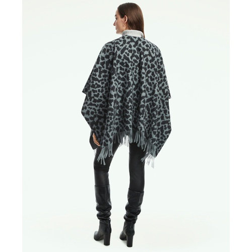 브룩스브라더스 Wool Cashmere Animal Print Ruana