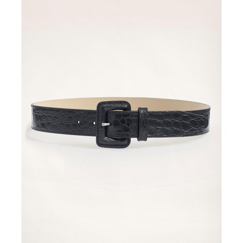 브룩스브라더스 Leather Croc Embossed Belt