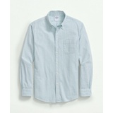 Washed Cotton Seersucker Button-Down Collar, Stripe Sport Shirt