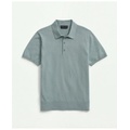 Supima Cotton Short-Sleeve Polo Sweater