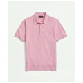 Supima Cotton Short-Sleeve Polo Sweater