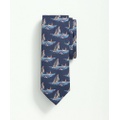 Silk Sailboat Print Tie