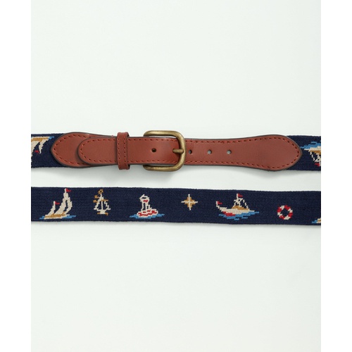 브룩스브라더스 Smathers & Branson Nautical Needlepoint Belt