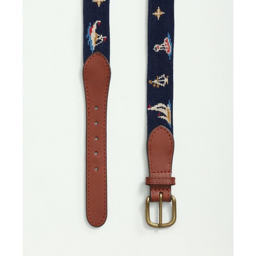 브룩스브라더스 Smathers & Branson Nautical Needlepoint Belt