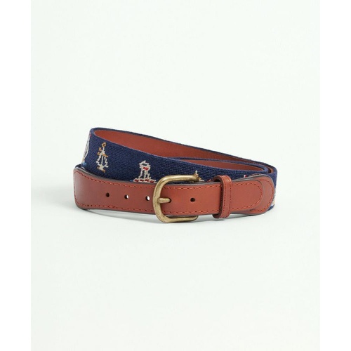 브룩스브라더스 Smathers & Branson Nautical Needlepoint Belt