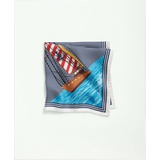 Houndstooth Sailboat Motif Silk Pocket Square