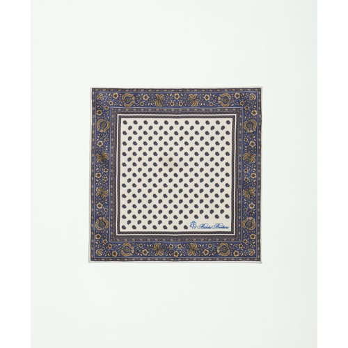 브룩스브라더스 Foulard Cotton-Linen Pocket Square