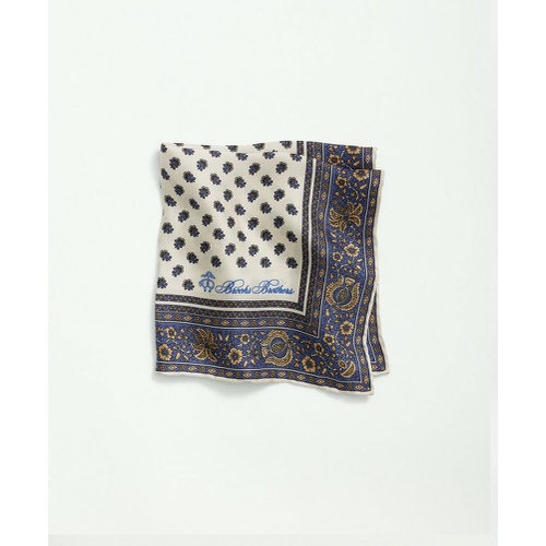 브룩스브라더스 Foulard Cotton-Linen Pocket Square