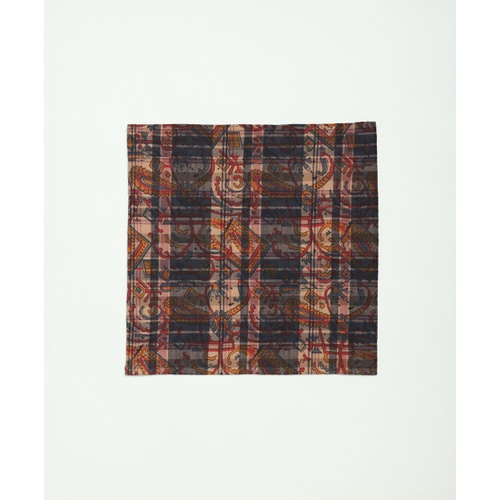 브룩스브라더스 Madras-Paisley Cotton Pocket Square