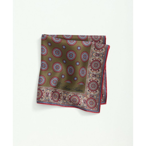 브룩스브라더스 Silk Medallion Pocket Square