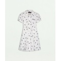 Girls Tennis Print Cotton Shirt Dress