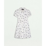 Girls Tennis Print Cotton Shirt Dress