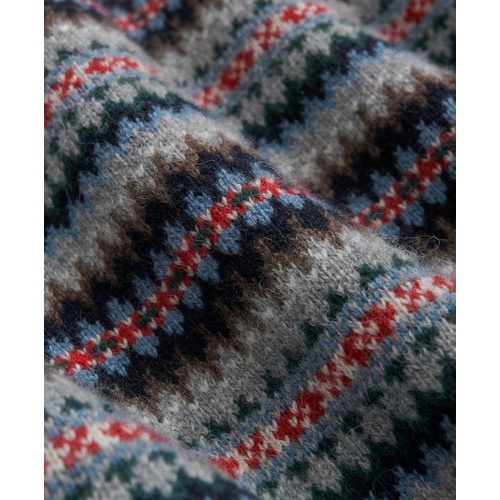 브룩스브라더스 Wool-Alpaca V-Neck Vest in Fair Isle Jacquard