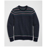 Wool-Alpaca Crewneck Sweater in Fair Isle Jacquard