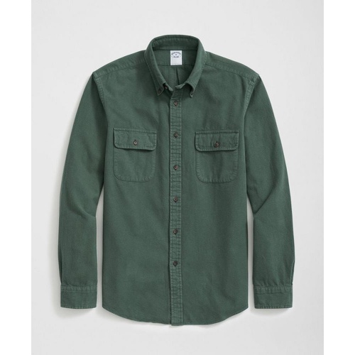 브룩스브라더스 Brushed Cotton Sport Shirt in Flannel