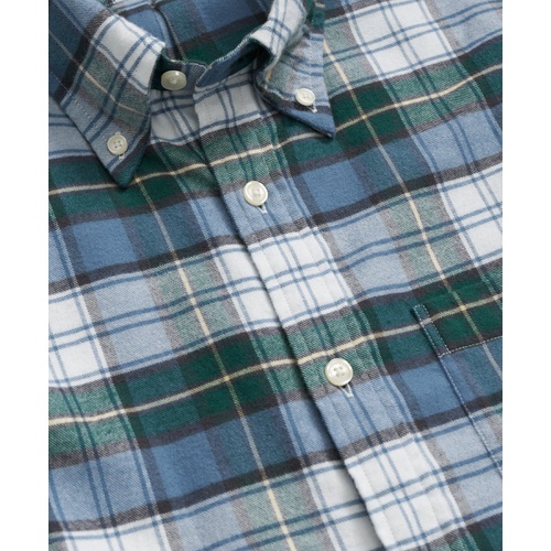 브룩스브라더스 Portuguese Flannel Polo Button Down Collar, Tartan Shirt