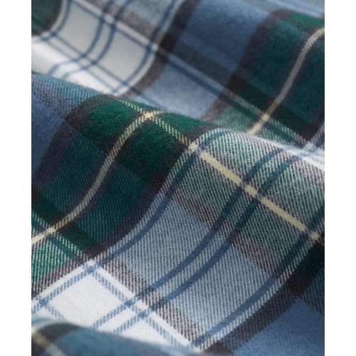 브룩스브라더스 Portuguese Flannel Polo Button Down Collar, Tartan Shirt