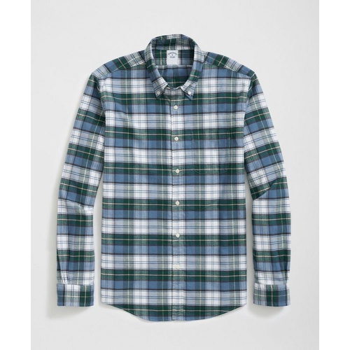 브룩스브라더스 Portuguese Flannel Polo Button Down Collar, Tartan Shirt