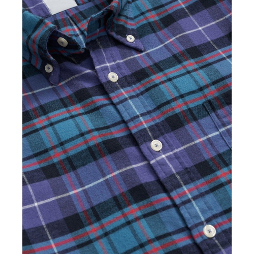 브룩스브라더스 Portuguese Flannel Polo Button Down Collar, Tartan Shirt