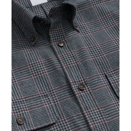 브룩스브라더스 Cotton-Cashmere Sport Shirt in Checked Flannel