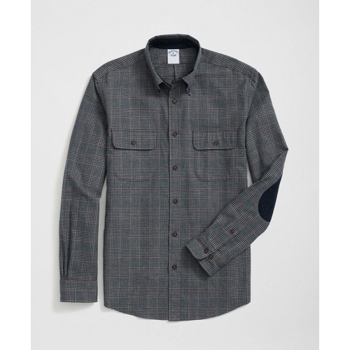 브룩스브라더스 Cotton-Cashmere Sport Shirt in Checked Flannel