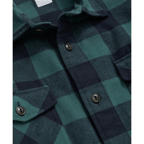 브룩스브라더스 Cotton Shirt Jacket in Plaid Portuguese Flannel