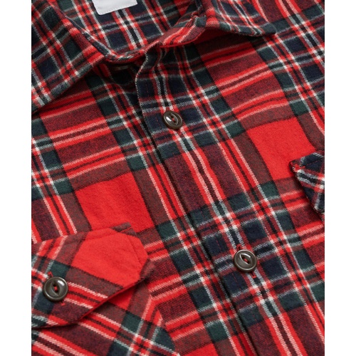 브룩스브라더스 Cotton Shirt Jacket in Plaid Portuguese Flannel