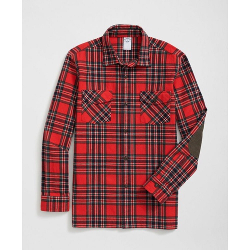 브룩스브라더스 Cotton Shirt Jacket in Plaid Portuguese Flannel