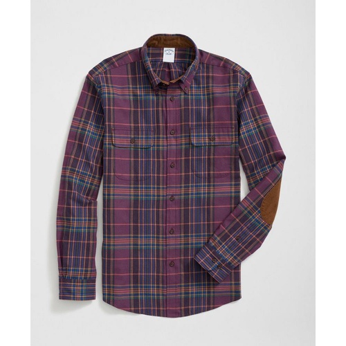 브룩스브라더스 Cotton-Cashmere Sport Shirt in Plaid Flannel