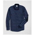 Cotton-Cashmere Sport Shirt in Windowpane Flannel