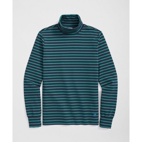 브룩스브라더스 Cotton Blend Striped Turtleneck